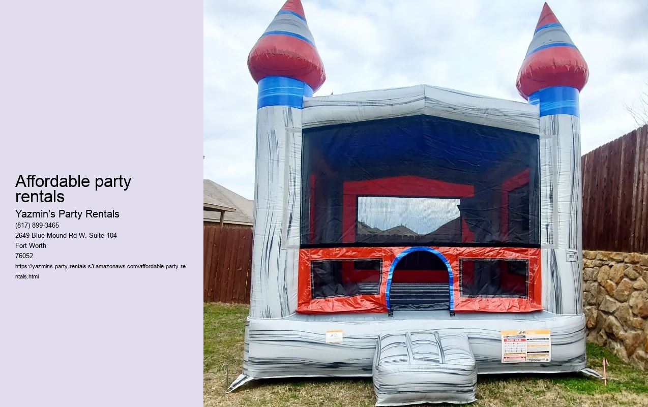 Affordable party rentals