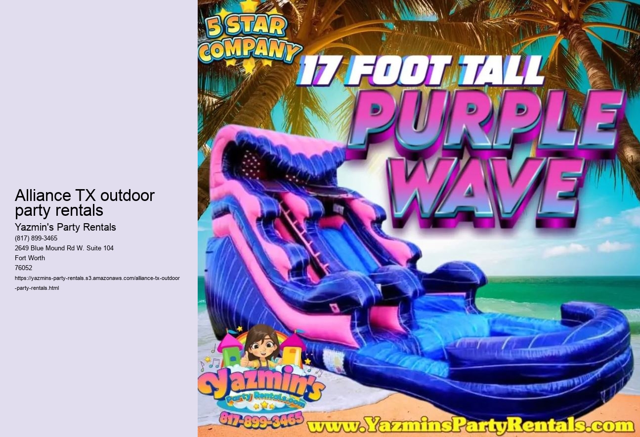 Alliance TX outdoor party rentals