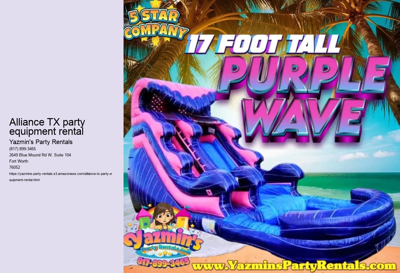 Alliance TX party equipment rental
