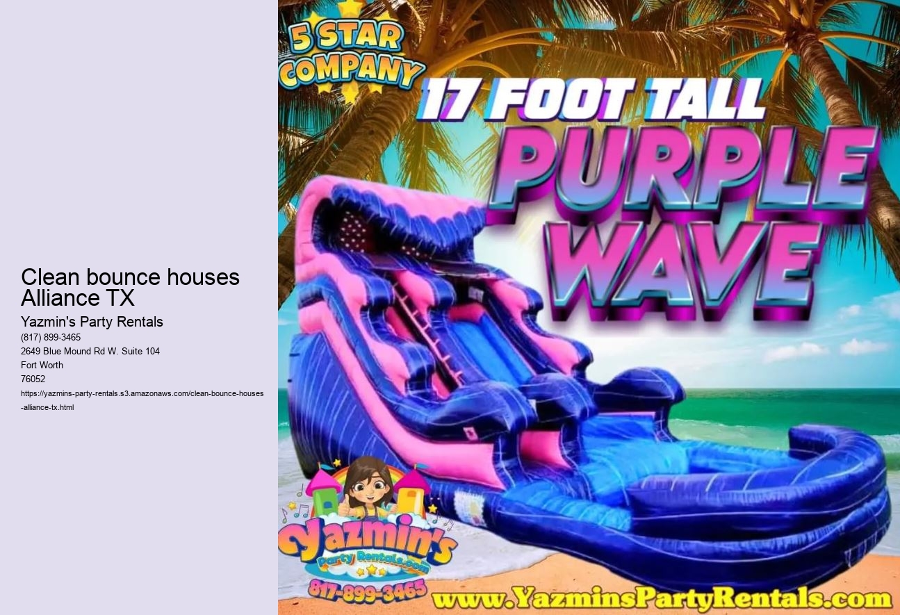 Clean bounce houses Alliance TX