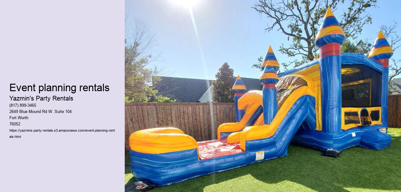Event planning rentals