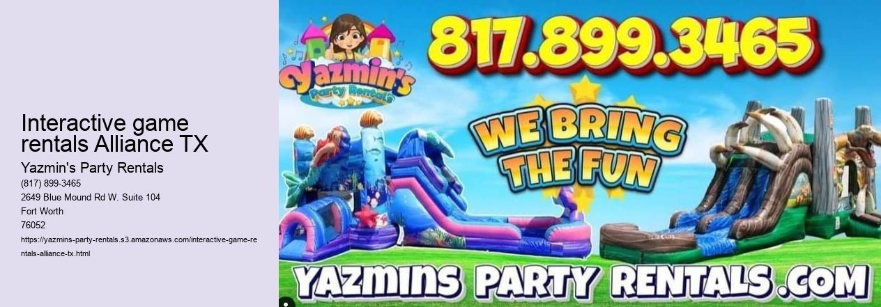 Interactive game rentals Alliance TX